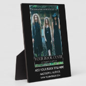 ライター作家ブックカバー黒または選択カラー フォトプラーク (側面)