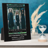 ライター作家ブックカバー黒または選択カラー フォトプラーク (側面)