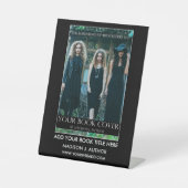 ライター作家ブックカバー黒または選択カラー 台座サイン (正面)