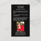 ライター作家ブックカバー |作家の写真の戻り 名刺 (裏面)