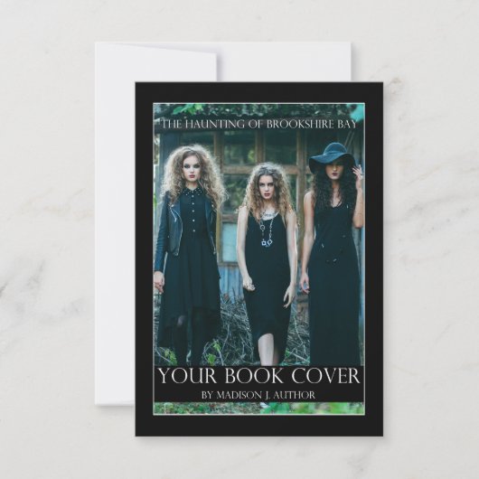 ライター作家ブックカバー |作家フォトバックプロモーション カード (正面)