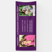 ライター作家ブックフォトパープルまたはピックカラー 横断幕 (縦)