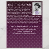 ライター作家ブックプロモーションパープル水玉模様 チラシ (裏面)