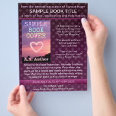 ライター作家ブックプロモーションパープル水玉模様 チラシ (手)