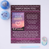 ライター作家ブックプロモーションパープル水玉模様 チラシ (シングル)