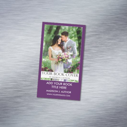 ライター作家ブックプロモーションパープル マグネット名刺 (インサイチュ)