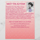 ライター作家ブックプロモーションピンクホワイトハート チラシ (裏面)