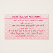 ライター作家ブックプロモーションピンクホワイト水玉模様 (裏面)