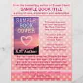 ライター作家ブックプロモーションピンクホワイト水玉模様 チラシ (正面)