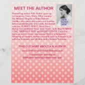 ライター作家ブックプロモーションピンクホワイト水玉模様 チラシ (裏面)