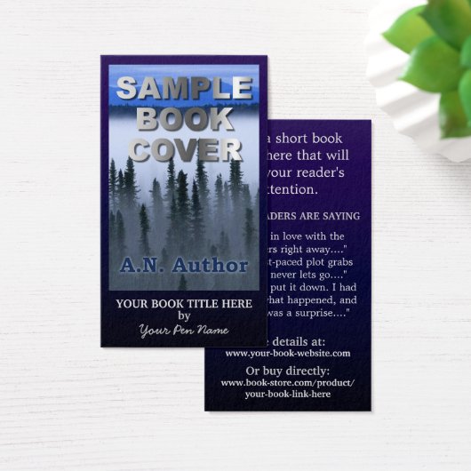 ライター作家プロモーションビッグブックカバーダークブルー (デスク)