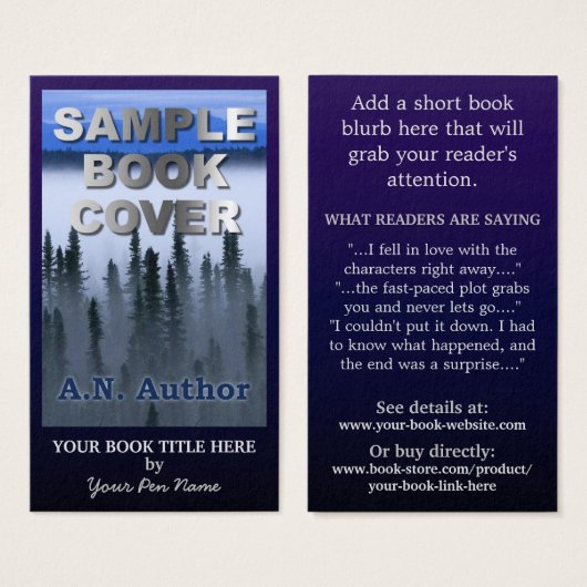 ライター作家プロモーションビッグブックカバーダークブルー (正面&裏面)