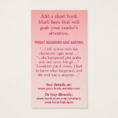 ライター作家プロモーションビッグブックカバーピンクグラデーション (裏面)