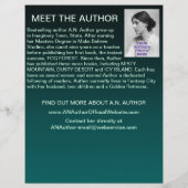 ライター作家プロモーションブックカバーグリーンブラック チラシ (裏面)