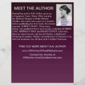 ライター作家プロモーションブックカバーパープルブラック チラシ (裏面)