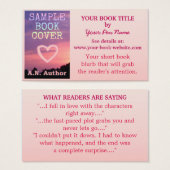 ライター作家プロモーションブックカバーピンク白 (正面&裏面)