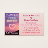 ライター作家プロモーションブックカバーピンク白 (正面)