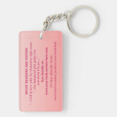 ライター作家プロモーションブックカバーピンク白 キーホルダー (裏面)