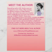 ライター作家プロモーションブックカバーピンク白 チラシ (裏面)