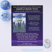 ライター作家プロモーションブックカバーブルーパープル チラシ (シングル)