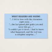 ライター作家プロモーションブックカバー名刺 (裏面)