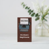 ライター作家レトロタイプライターオンウッド 名刺 (スタンド正面)