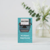 ライター作家レトロタイプライターオンブルーウッド 名刺 (スタンド正面)