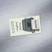 ライター作家レトロタイプライターオンライニング紙 マグネット名刺 (インサイチュ)