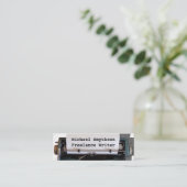 ライター作家レトロタイプライターオン紙 スキニー名刺 (スタンド正面)