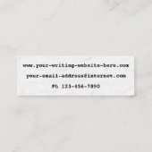 ライター作家レトロタイプライターオン紙 スキニー名刺 (裏面)