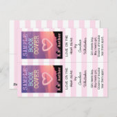 ライター作家ロマンスプロモーションブックマークストライプ ポストカード (正面/裏面)