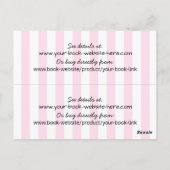 ライター作家ロマンスプロモーションブックマークストライプ ポストカード (裏面)