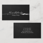 ライター作家白黒ディップペンダークリネン 名刺 (正面/裏面)