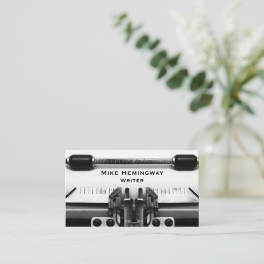 ライター及びジャーナリストのタイプライターデザイン 名刺