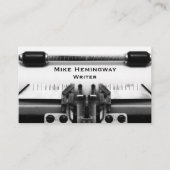 ライター及びジャーナリストのタイプライターデザイン 名刺 (正面)