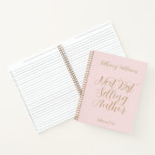 ライター名やる気を起こさせる赤面スクリプト金ゴールド ノートブック (内部)