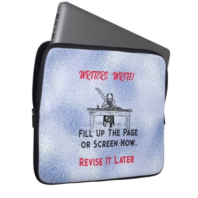 「ライター書」勇気付けられる。後で修正。 ラップトップスリーブ (正面右)