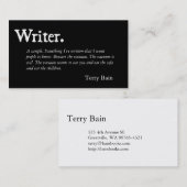 ライター白黒 名刺 (正面/裏面)