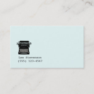 ライター、エディター、ヴィンテージタイプライター名刺 名刺