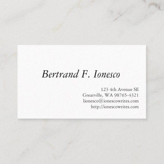 ライター 名刺 (裏面)