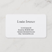 ライター 名刺 (裏面)