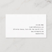 ライター・著者・編集者・コピーライター・万筆 ミニマリスト 名刺 (裏面)