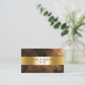 ライターLiteraryArts出版モノグラムGoldStripe 名刺 (スタンド正面)