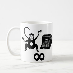 ライターMonkeおもしろいタイプライターInfinity コーヒーマグカップ