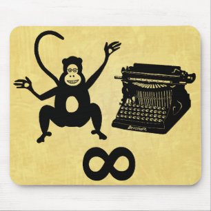ライターMonkeおもしろいタイプライターInfinity マウスパッド