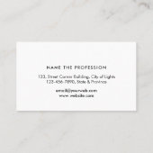 ライターNib金ゴールドフリーランス作家エレガントクラシック 名刺 (裏面)