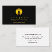 ライターNib金ゴールドフリーランス作家エレガントクラシック 名刺 (正面/裏面)