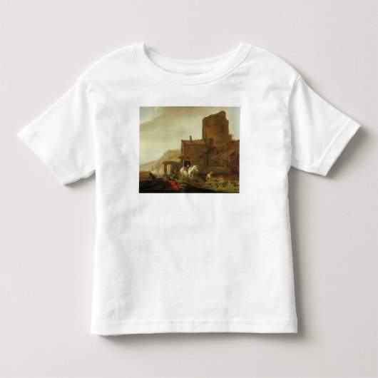 ライダーおよび水浴者 トドラーTシャツ (正面)
