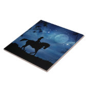 ライダーと馬フルムーンおもしろい馬タイル タイル (側面)