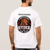 ライダーのプレミアムアートがアクションを捉える Tシャツ (裏面)